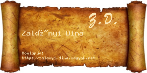 Zalányi Dina névjegykártya